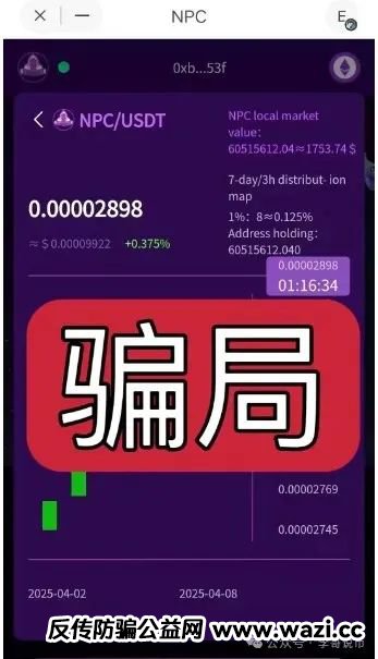 NPC空气币，本质是分红类资金盘，即将崩盘跑路！！