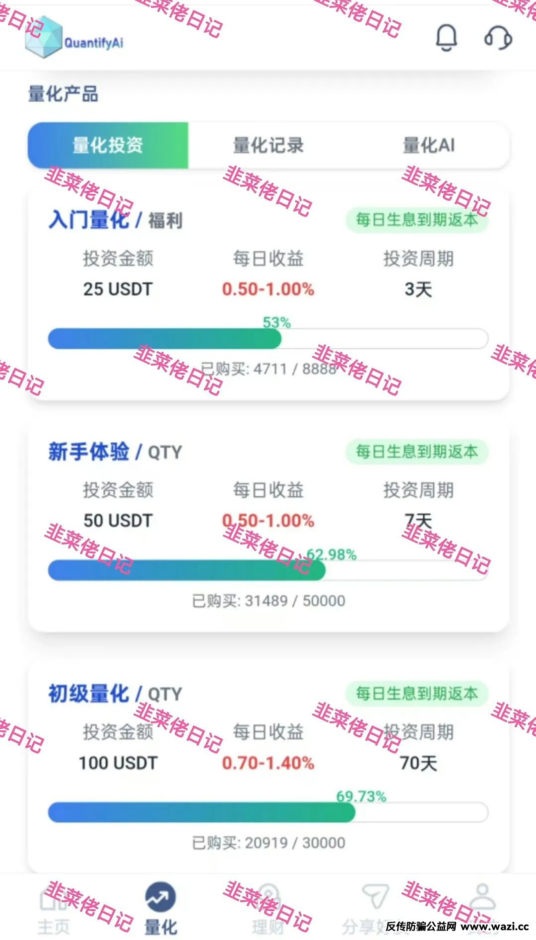 【资金盘骗局】【量化AI】打着AI交易名义的分红类资金盘！
