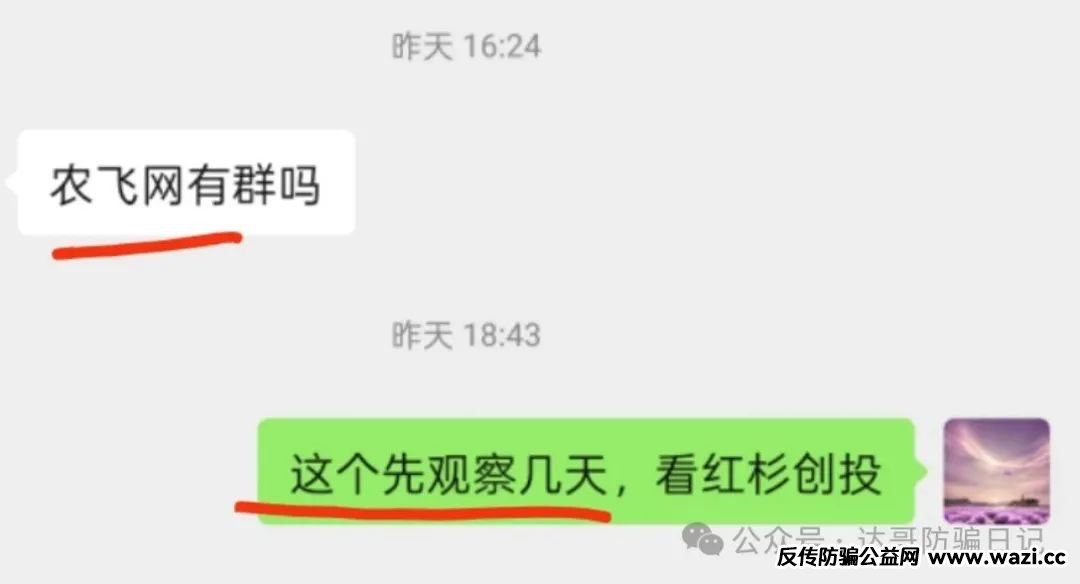 警惕【农飞网】资金盘项目投资金额大，当心竹篮打水一场空。