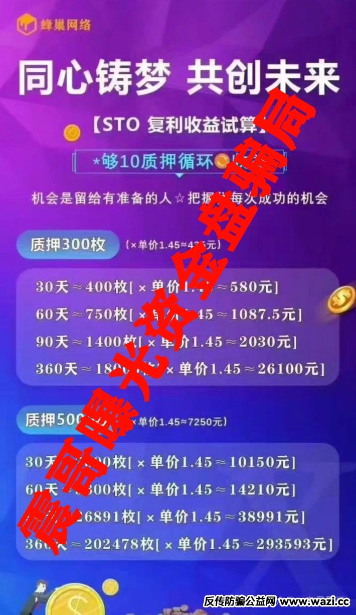 蜂巢网络STO（HNY）资金盘骗局，大量单割即将崩盘跑路！