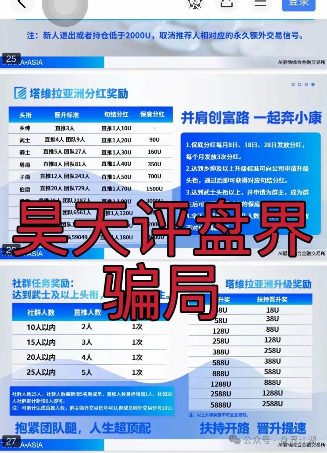 【塔维拉亚洲】资金盘骗局；这伙诈骗团伙一个月开几个韭菜盘，看见一定要远离！
