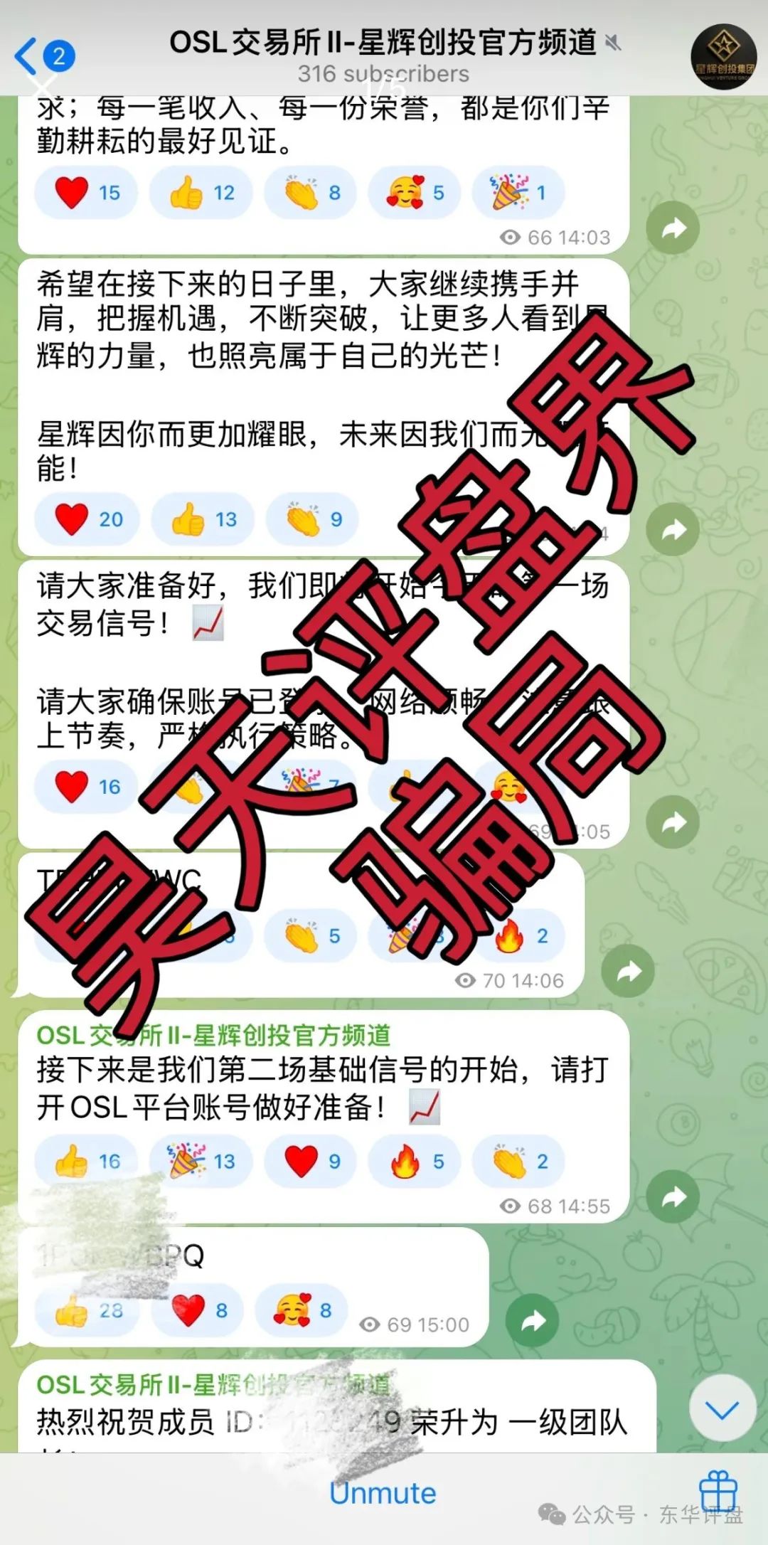 【星辉创投OSL交易所】跟单类资金盘骗局，高度预警，看见一定要远离！
