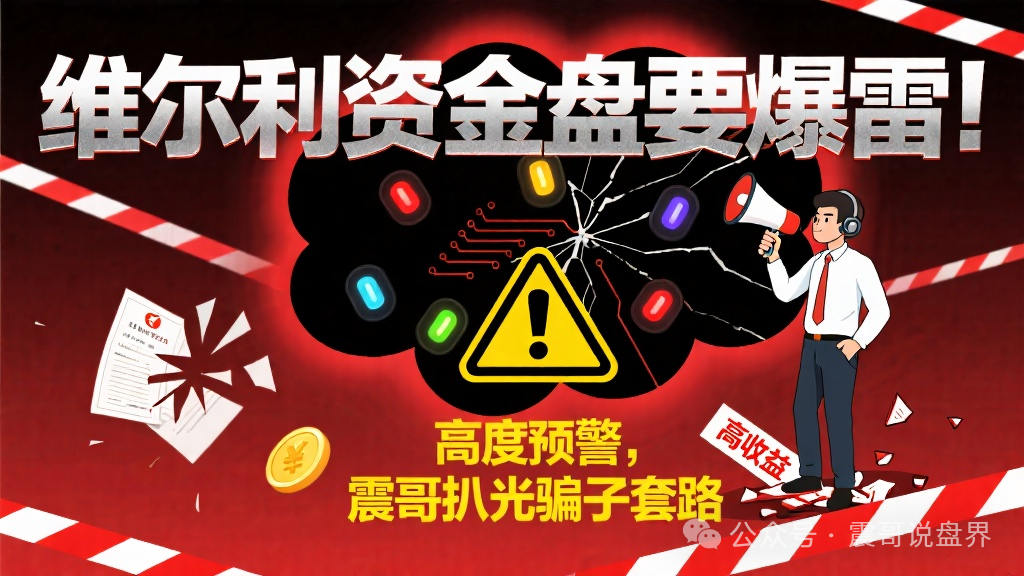 【维尔利】资金盘要爆雷!高度预警,震哥扒光骗子套路!