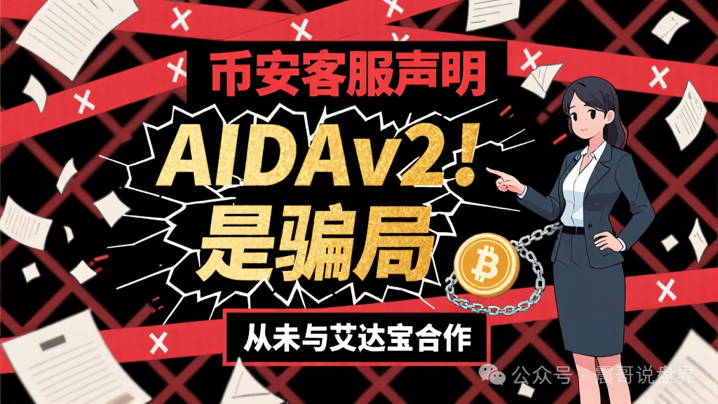 币安客服暗示【AIDAv2（艾达宝）】是骗局，从未与之开展任何合作！