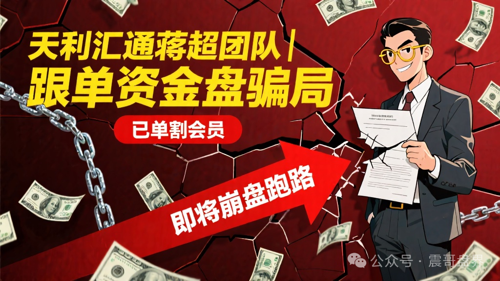 【天利汇通】蒋超团队跟单资金盘骗局，已经单割会员，即将崩盘跑路！
