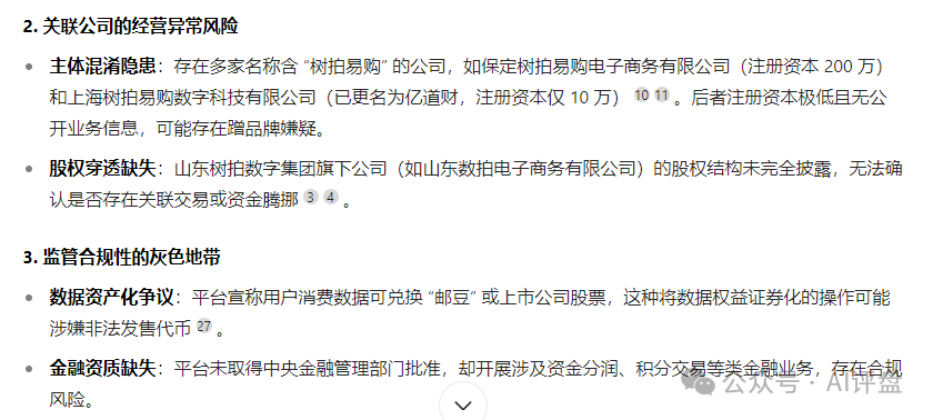 AI评盘：【树拍易购】是资金盘吗？