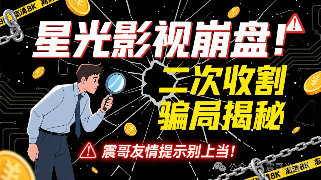 星光影视崩盘!二次收割骗局揭秘,震哥友情提示别上当!