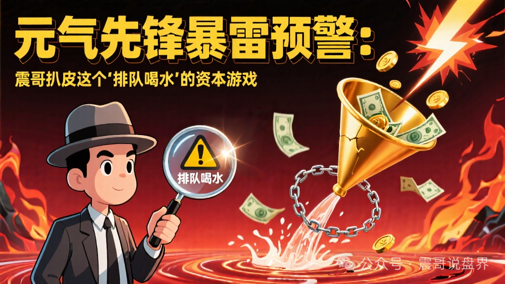 【元气先锋】暴雷预警:震哥扒皮这个"排队喝水"的资本游戏!