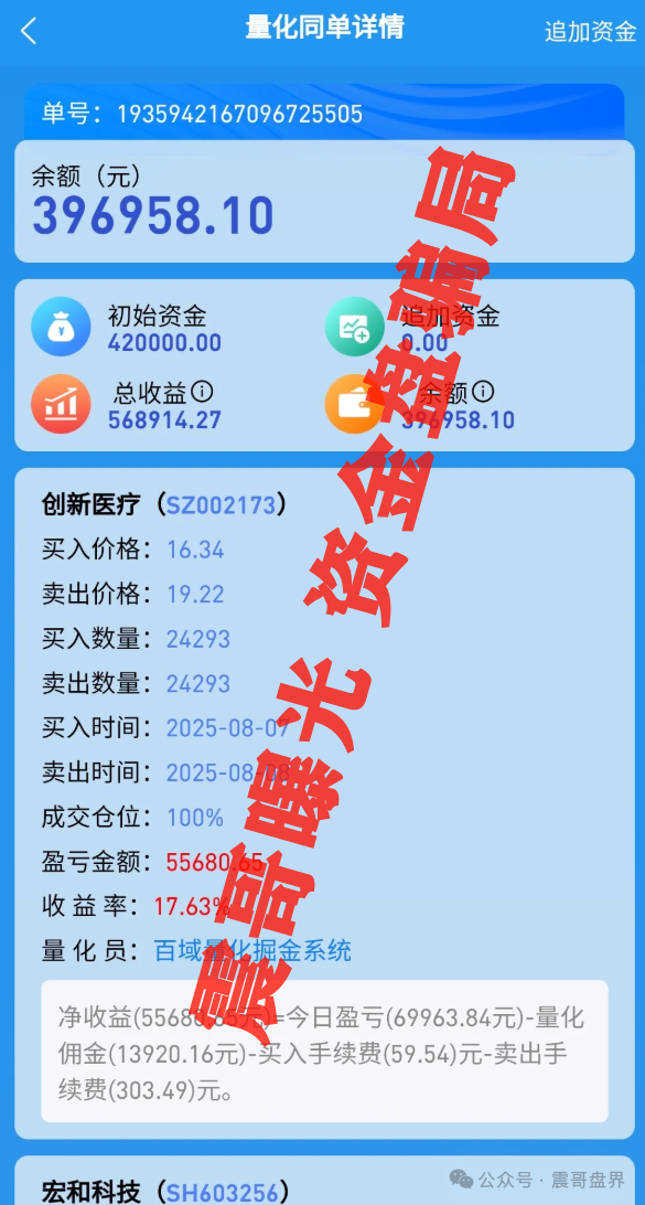 【百域量化】股票资金盘骗局，圈钱千万，团队撤离高度预警！