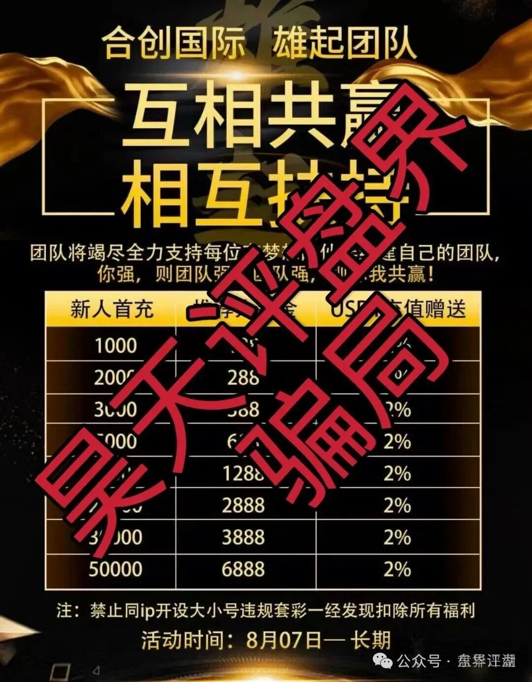 【合创国际】彩票带单类资金盘骗局,大量单割会员,高度预警,即将崩盘跑路… 【合创国际】彩票带单类资金盘骗局,大量单割会员,高度预警,即将崩盘跑路…