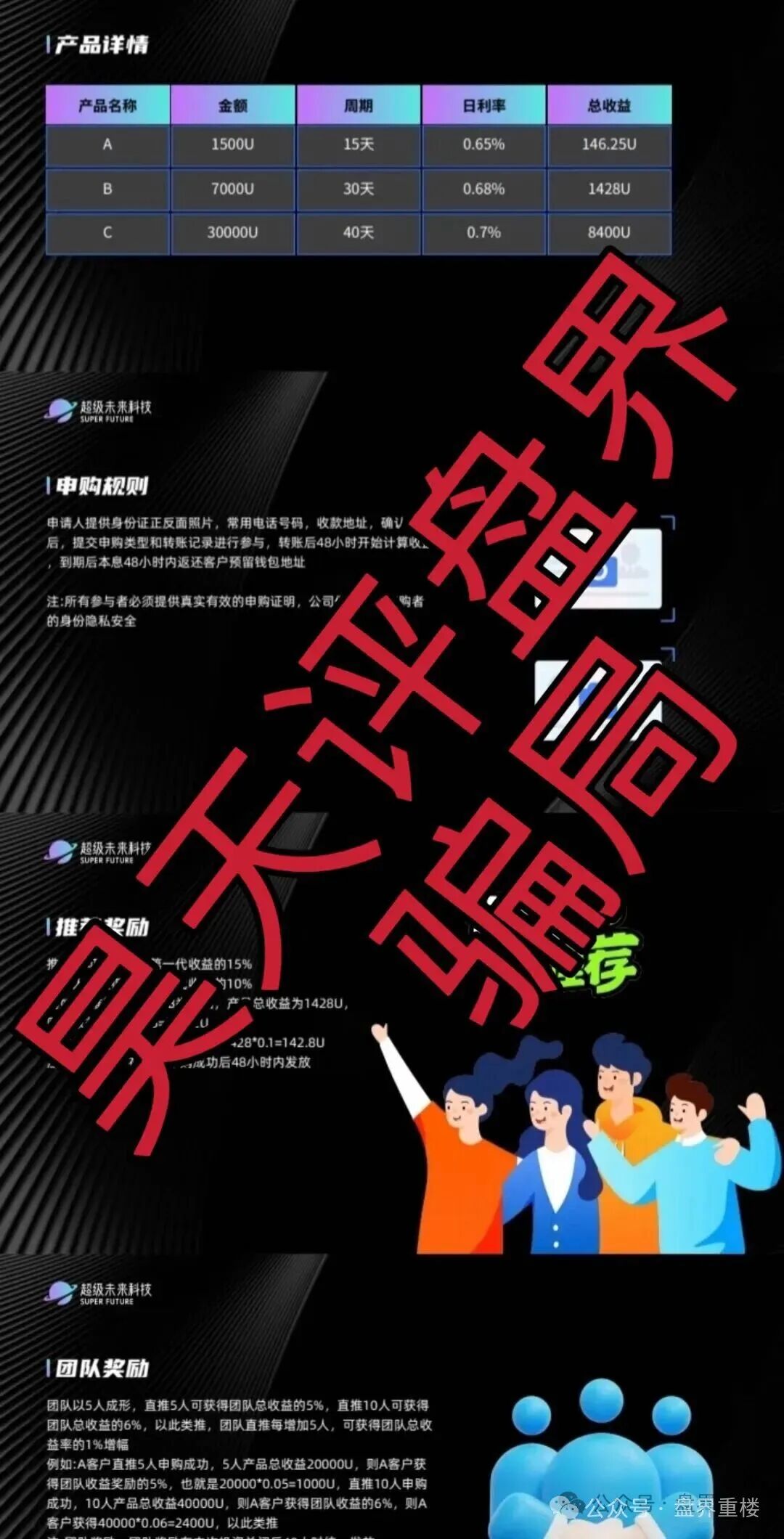 【超级未来Super Future AI算力租赁】分红类资金盘骗局，此骗局套路层层递进，以虚假身份包装骗取信任！抓紧远离！