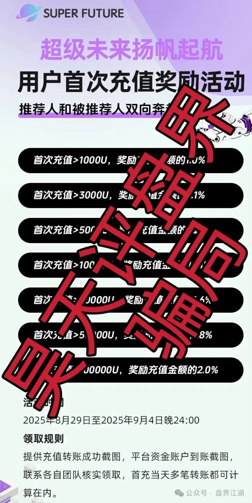 【超级未来Super Future AI算力租赁】又一个分红类资金盘骗局，小心个人信息泄露，高度预警，切勿上当受骗！