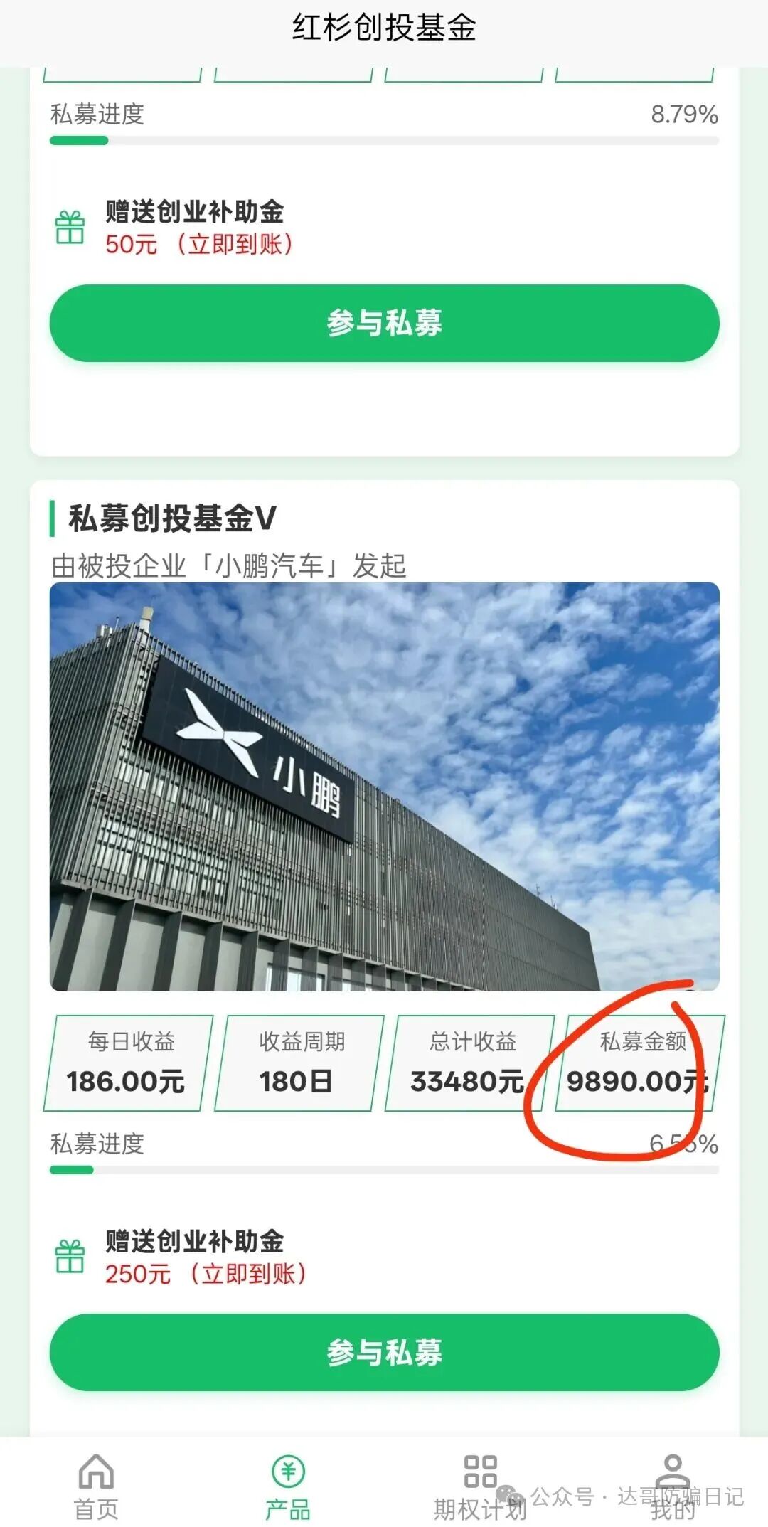 预警提醒:碰瓷红衫创投资金盘卷土重来，大额产品也上线，目测寿命不会太长，理性观看。