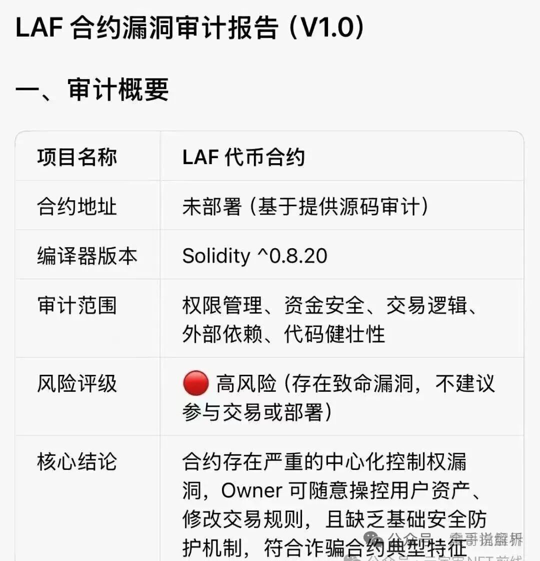 【拉菲协议合约】权限假丢弃，项目方留有后门，高度警惕收割！