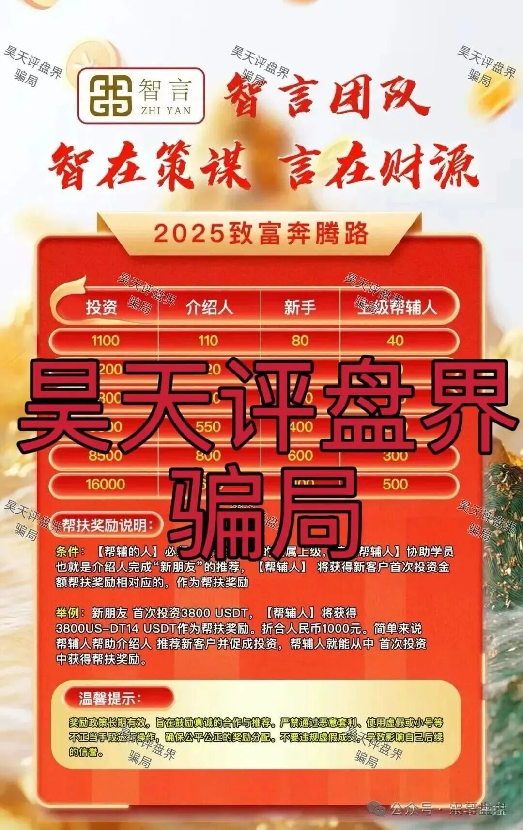【智言团队（奥瑞斯）】资金盘骗局，柬埔寨短命盘，看见远离！